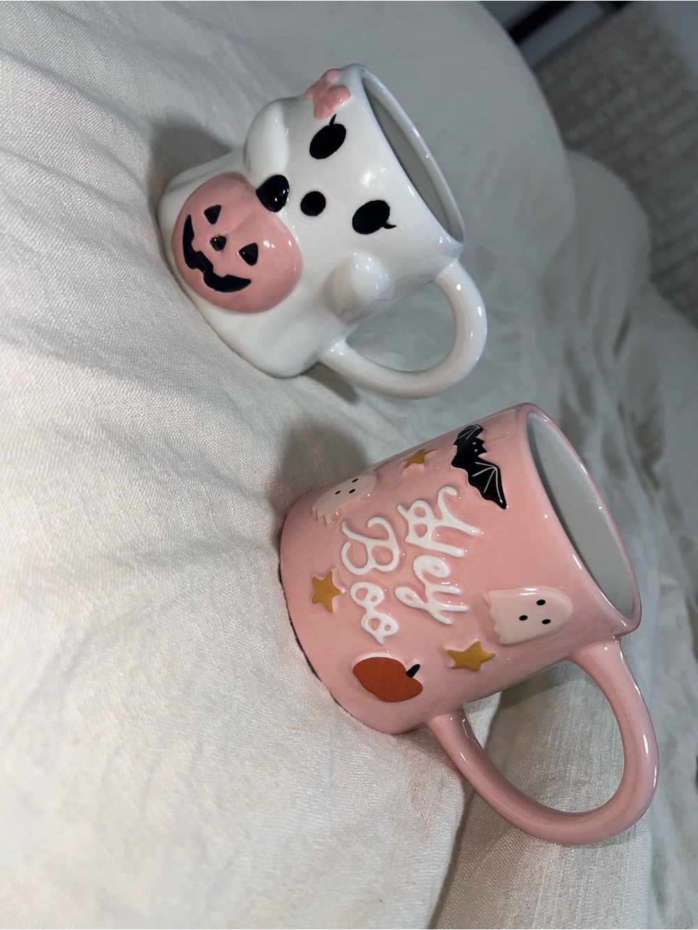 Viral Pink Ghost Ceramic Mugs